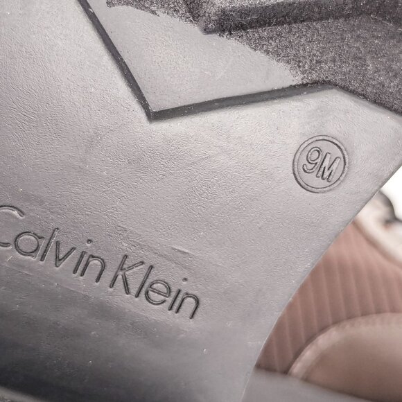 Calvin Klein Women Carabel Brown Vegan Leather Platform Combat Boots size 9 - Picture 8 of 8